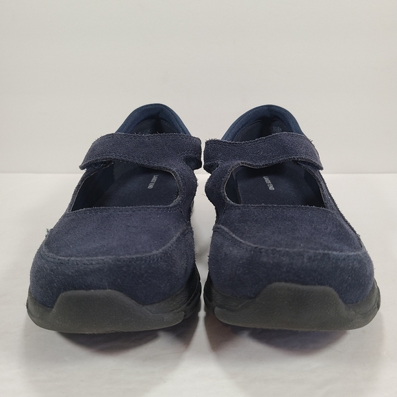 Lands End Navy Blue Suede All Weather Mary Jane Sneaker Women’s Size 6 - Picture 3 of 11